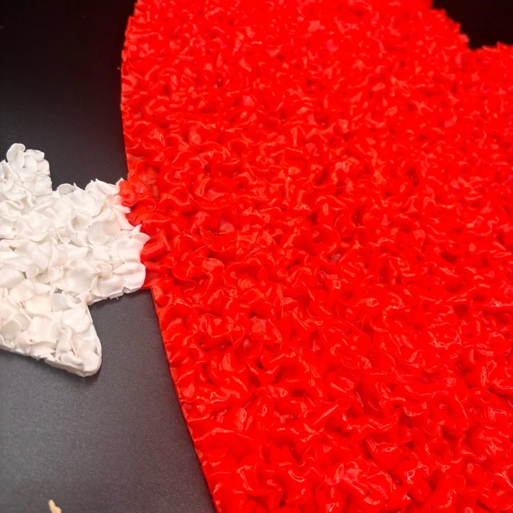 Vintage Melted Plastic Popcorn Heart‎ Arrow Valentine's Day Decoration Red  18